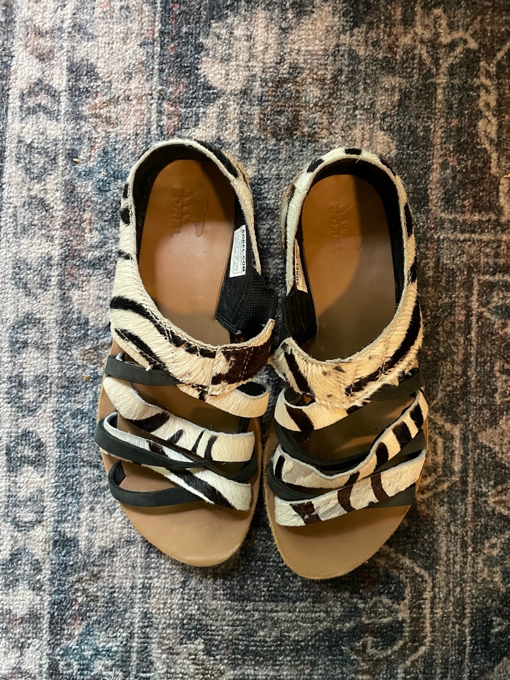 Sorel lake shore animal print sandals